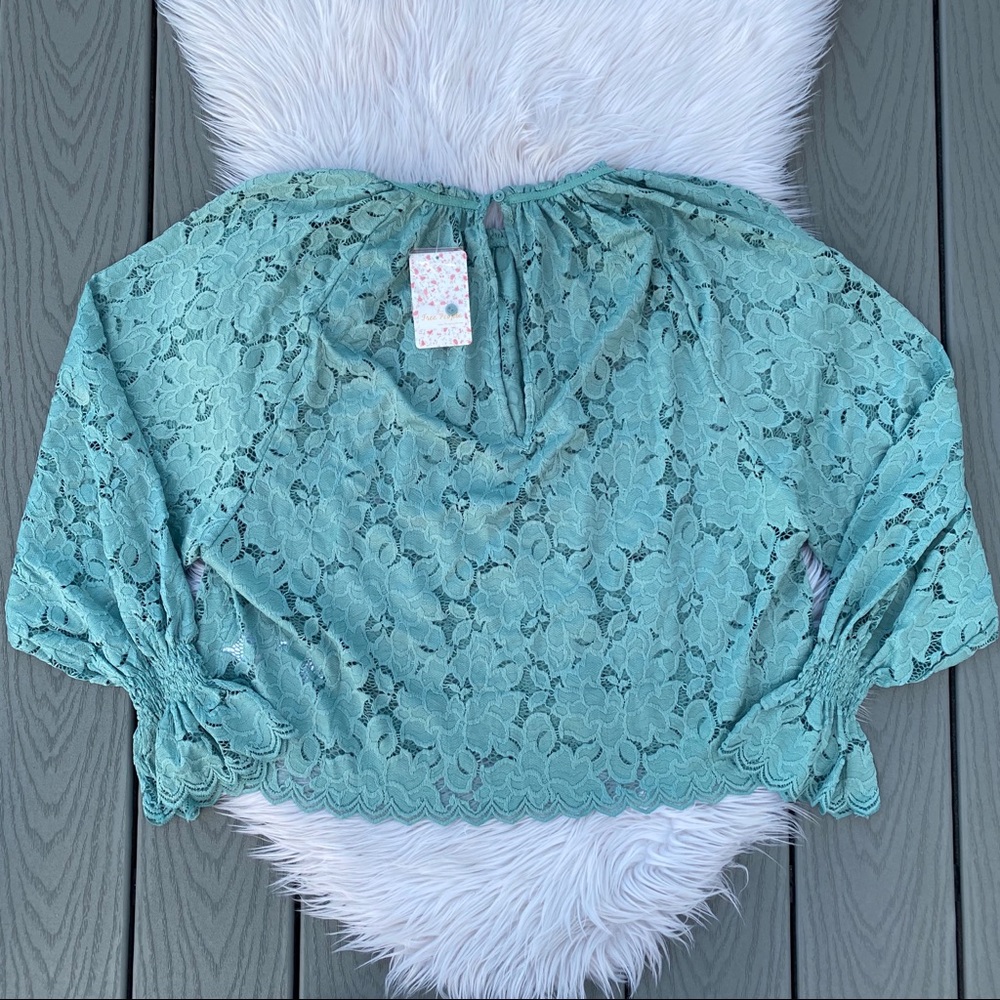 Free People Long Sleeve Lace Top - Picture 6 of 7